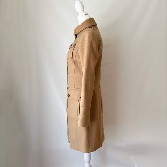 Banana Republic Military Long Camel Wool Coat - Picture 5 of 16
